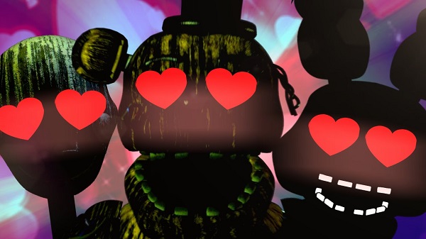 Five Nights Of Love and three animatronic being in love 